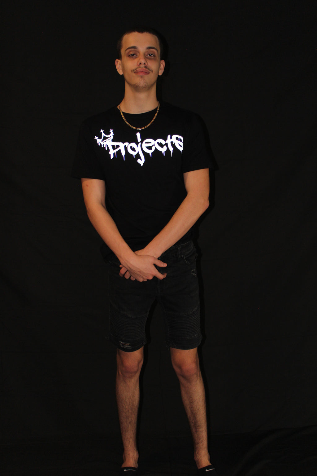 Reflective tee-black