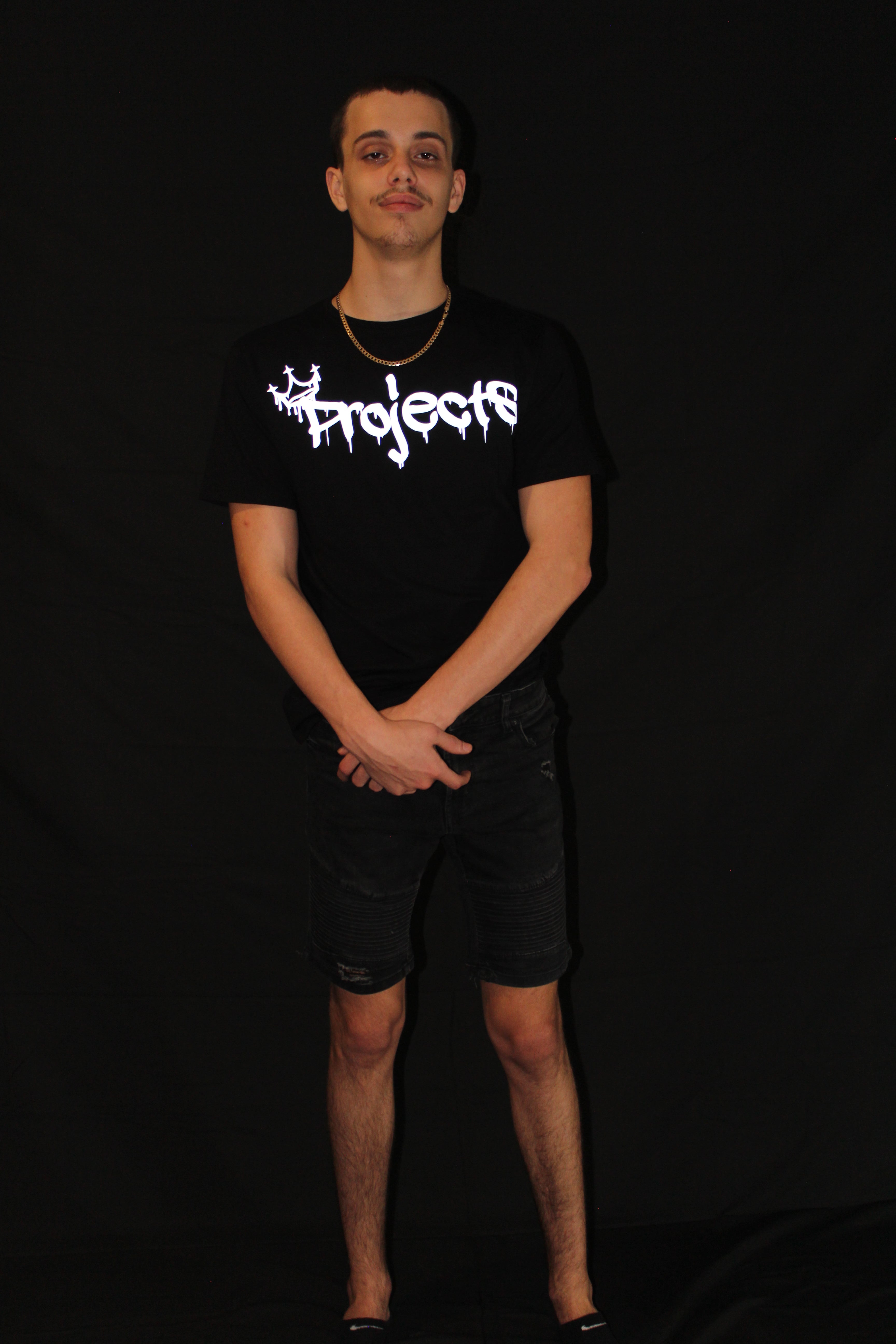 Reflective tee-black