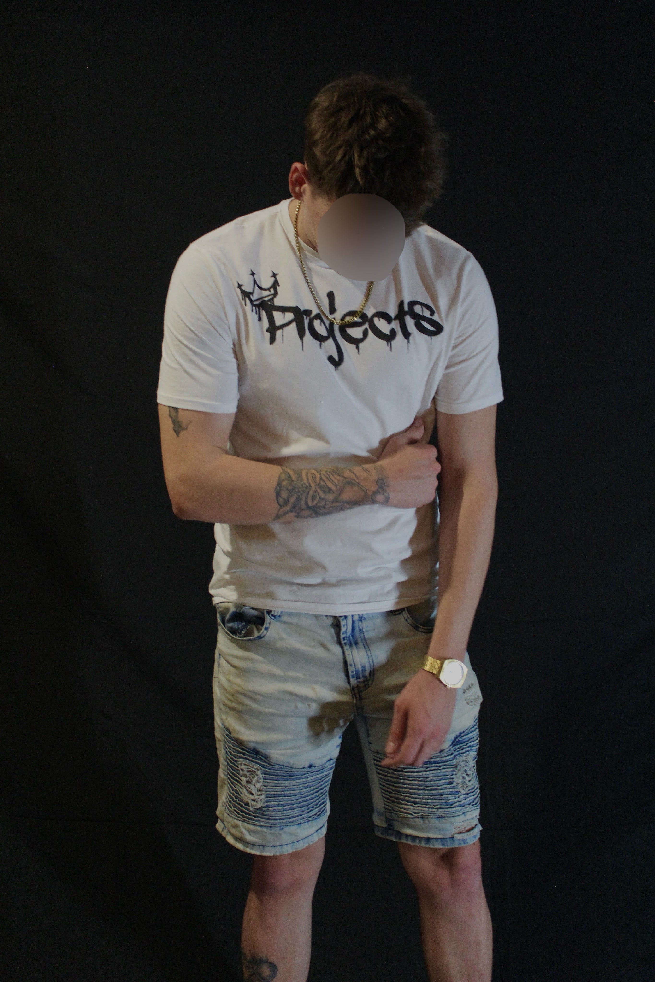 Reflective tee-white