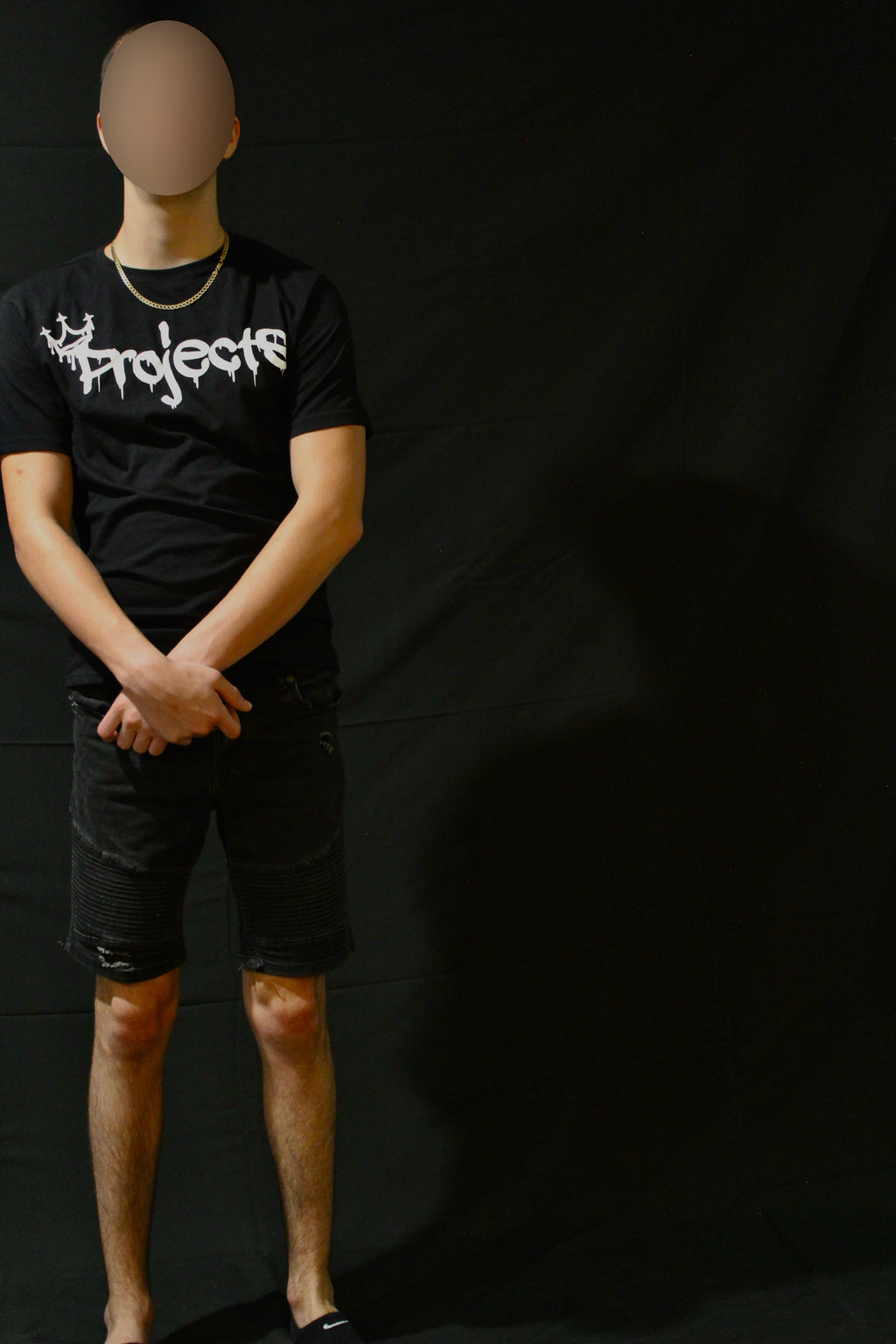 Reflective tee-black