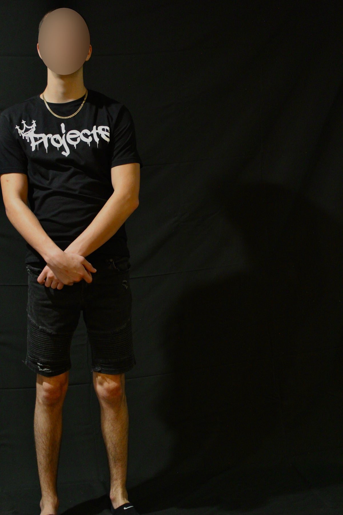 Reflective tee-black