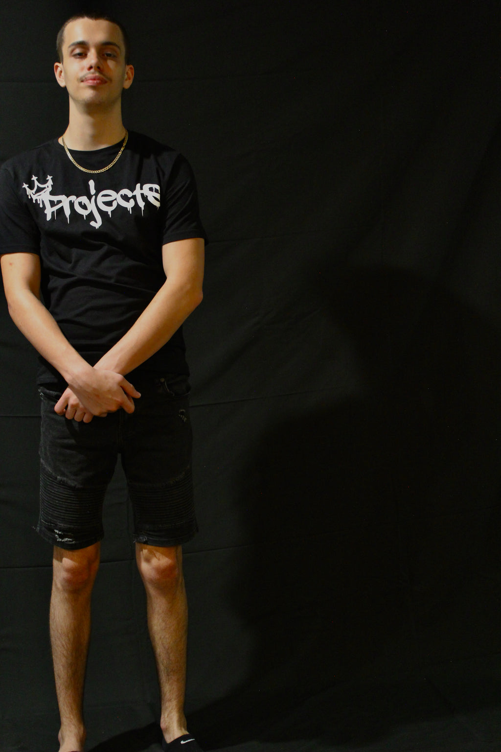 Reflective tee-black
