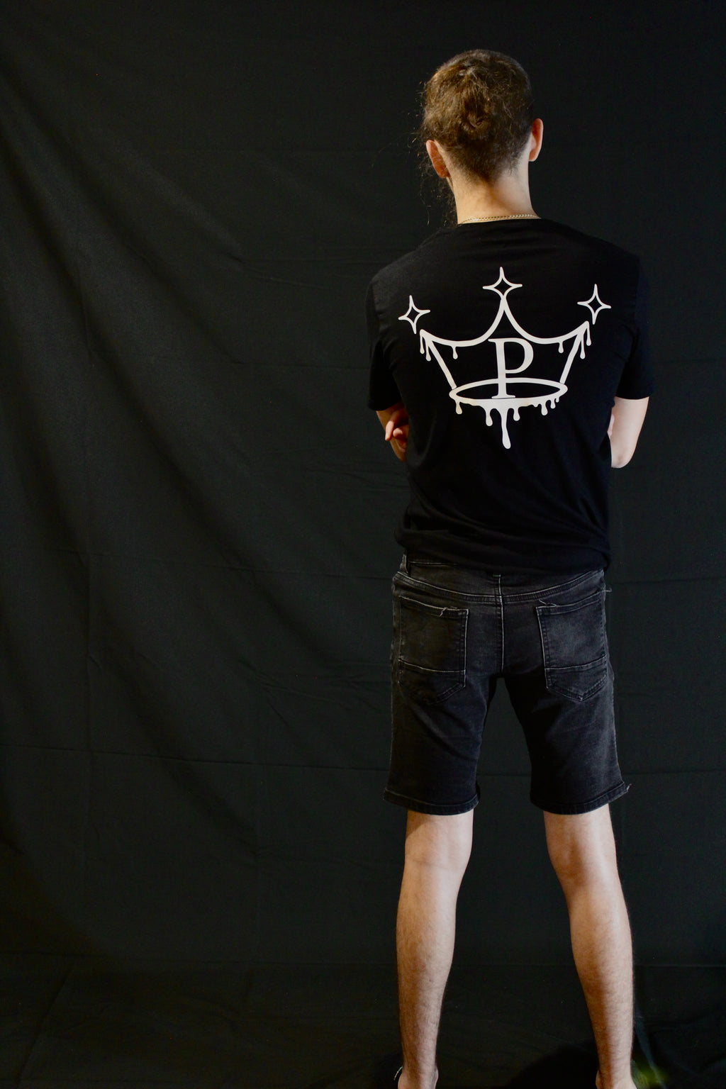 Reflective tee-black