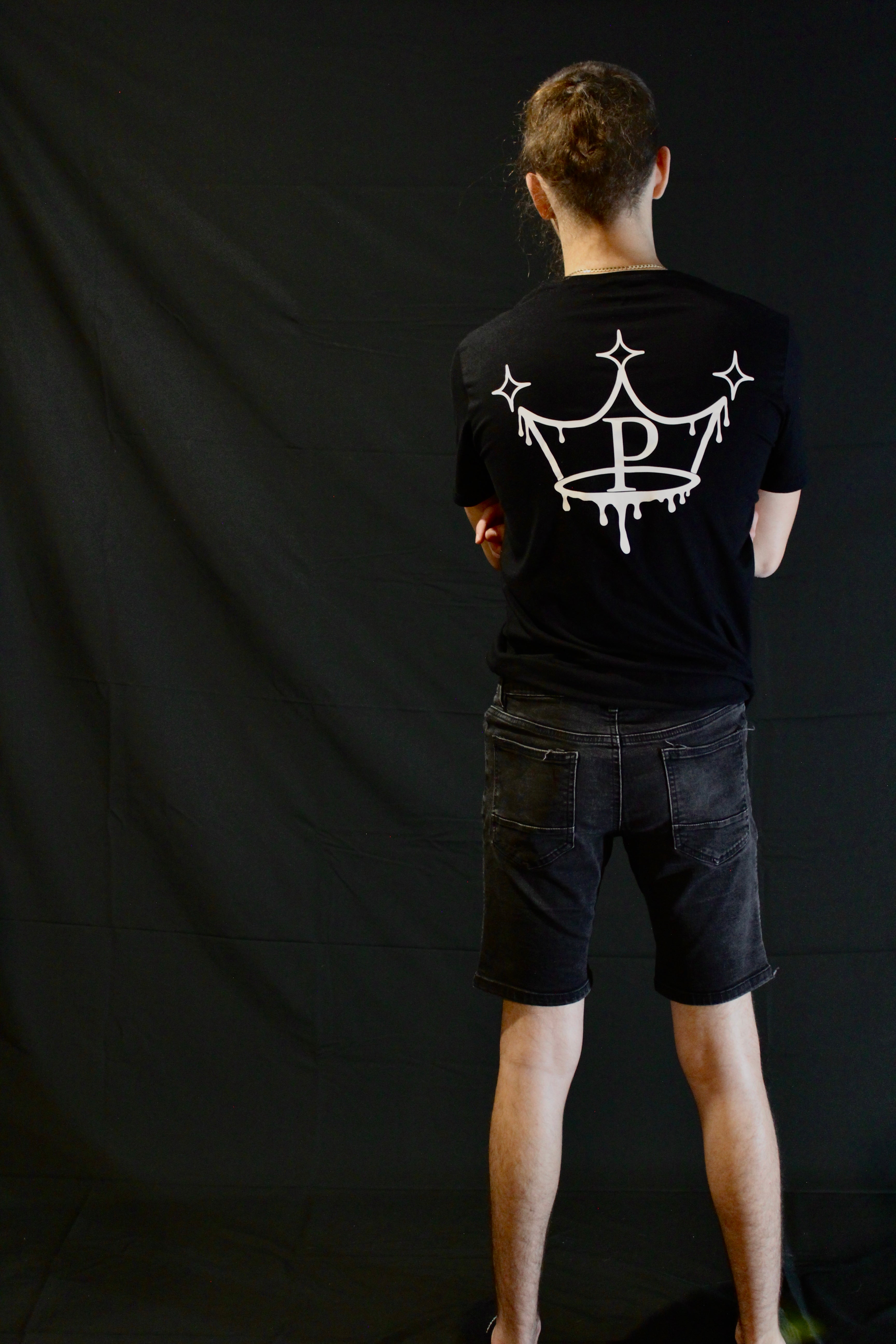 Reflective tee-black