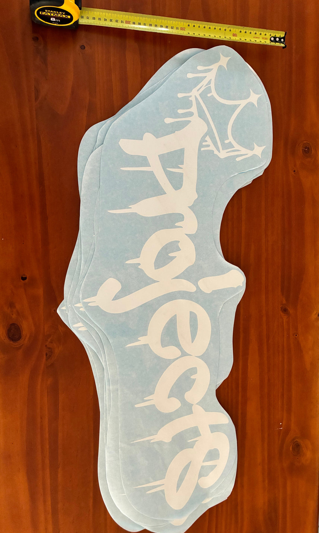 Large car window sticker