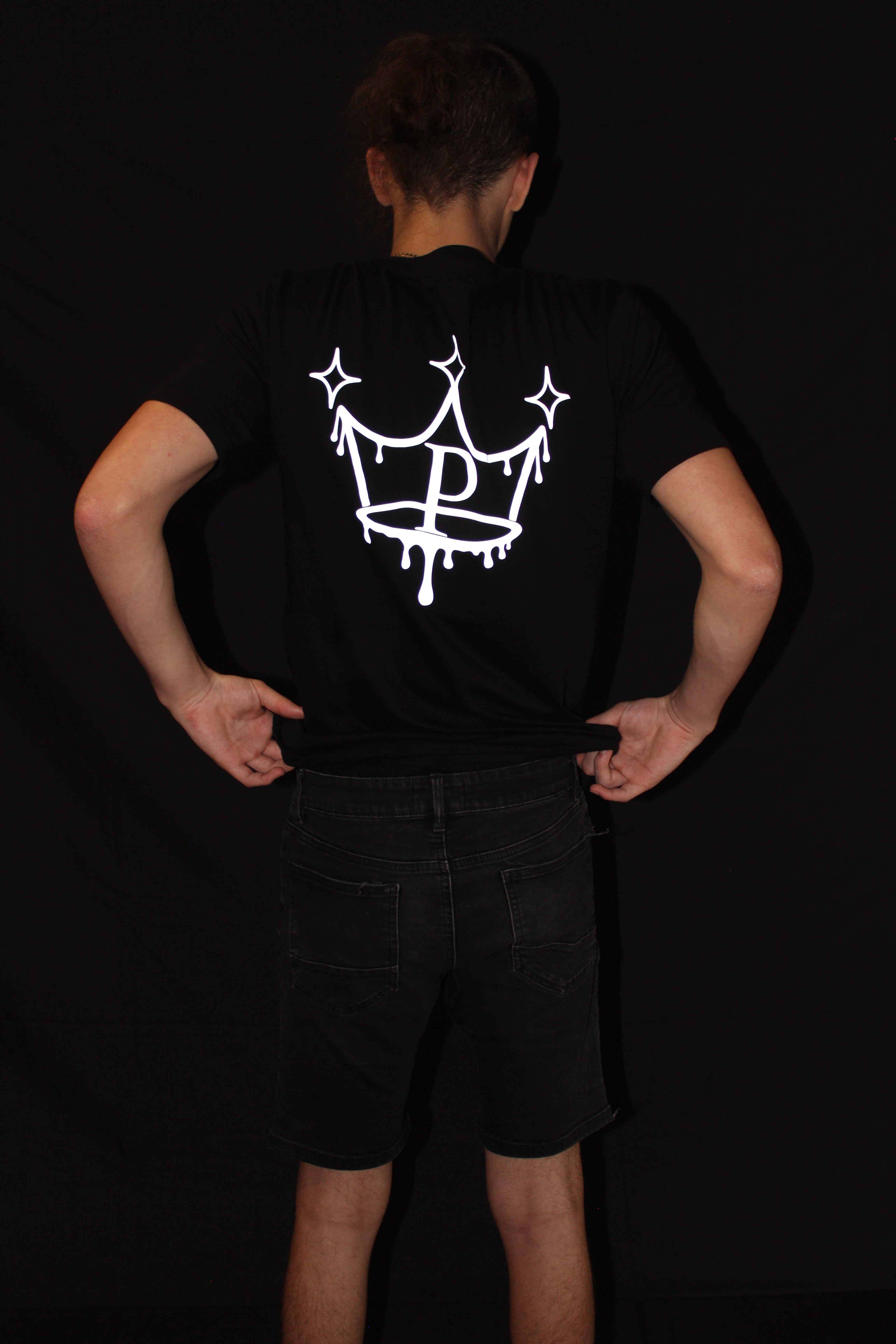Reflective tee-black