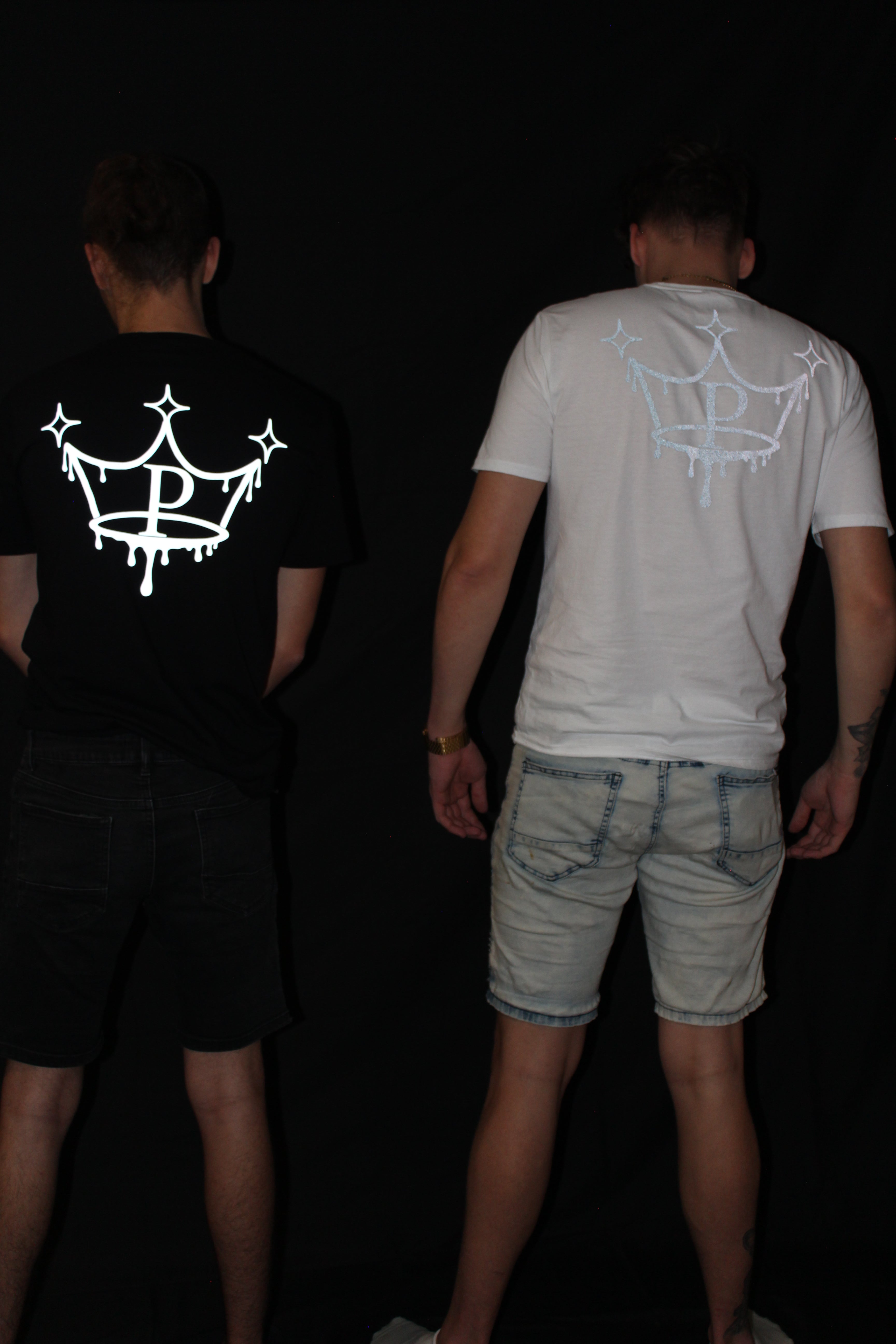 Reflective tee-black