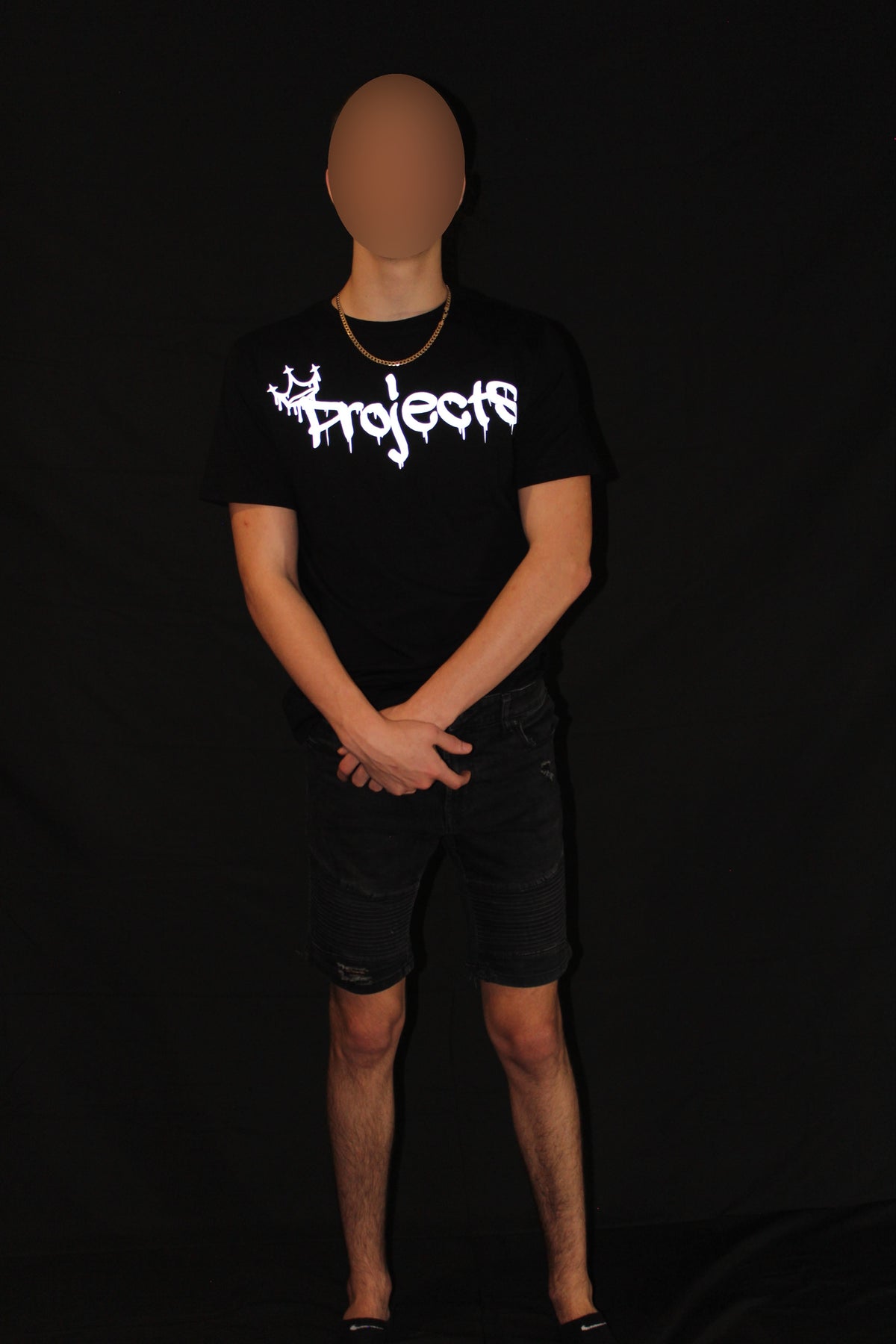 Reflective tee-black