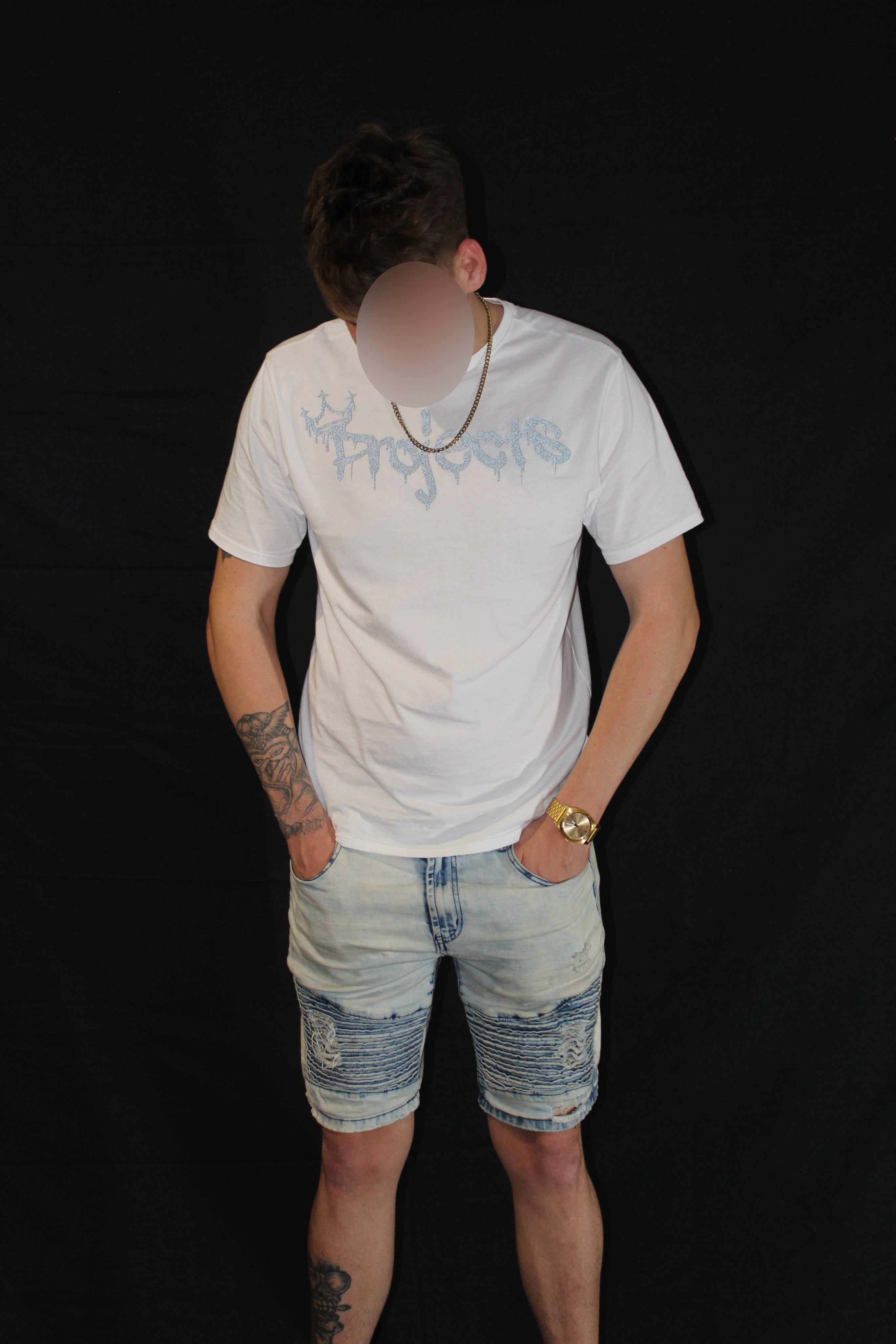 Reflective tee-white